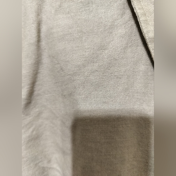 2417)Kathie Lee Women Tan Linen Blend Short Sleeve Button Down Shirt Sz 18W/20W - Picture 4 of 7